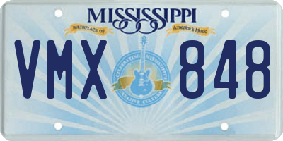 MS license plate VMX848