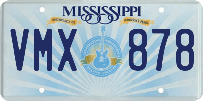 MS license plate VMX878