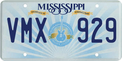 MS license plate VMX929