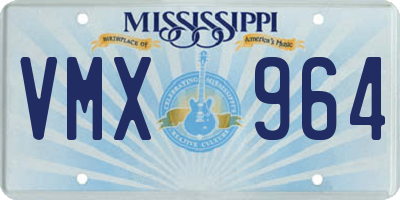 MS license plate VMX964