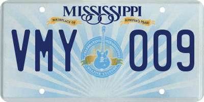 MS license plate VMY009