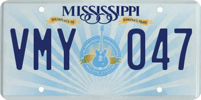 MS license plate VMY047