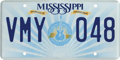 MS license plate VMY048