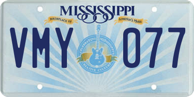 MS license plate VMY077