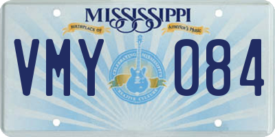 MS license plate VMY084