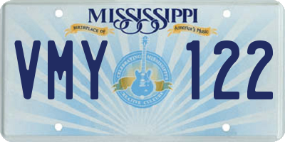 MS license plate VMY122