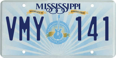 MS license plate VMY141