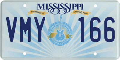 MS license plate VMY166