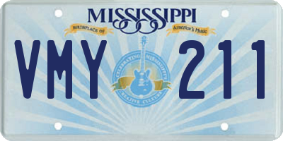 MS license plate VMY211