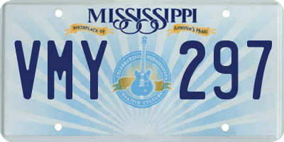 MS license plate VMY297