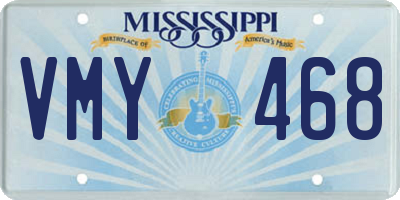MS license plate VMY468