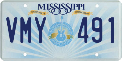 MS license plate VMY491
