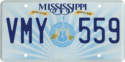 MS license plate VMY559