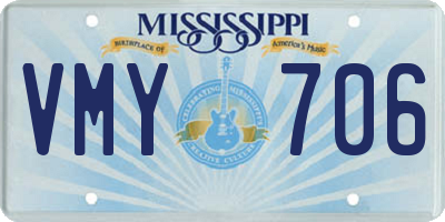 MS license plate VMY706