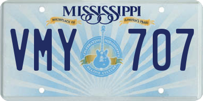 MS license plate VMY707
