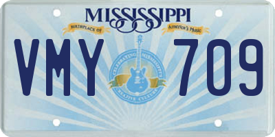 MS license plate VMY709