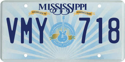MS license plate VMY718