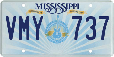 MS license plate VMY737
