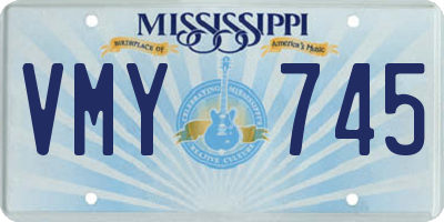 MS license plate VMY745