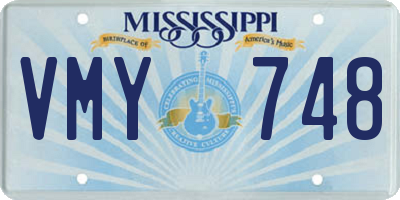 MS license plate VMY748