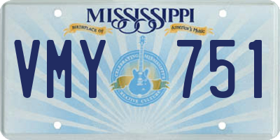 MS license plate VMY751