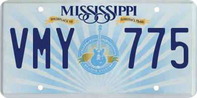 MS license plate VMY775
