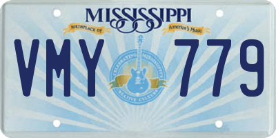 MS license plate VMY779
