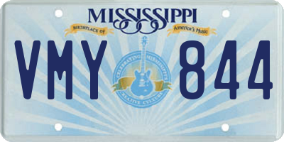 MS license plate VMY844
