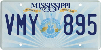 MS license plate VMY895