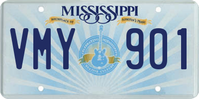 MS license plate VMY901