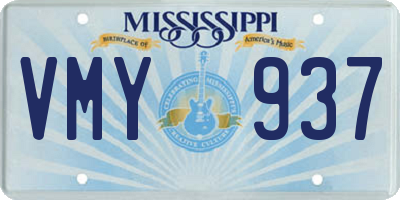 MS license plate VMY937