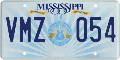 MS license plate VMZ054