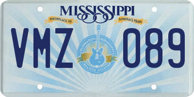 MS license plate VMZ089