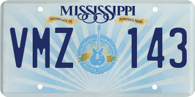 MS license plate VMZ143