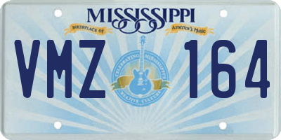 MS license plate VMZ164