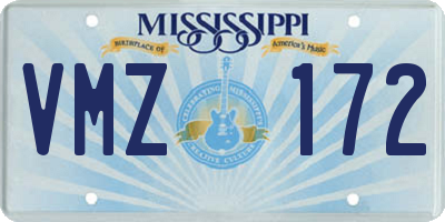 MS license plate VMZ172
