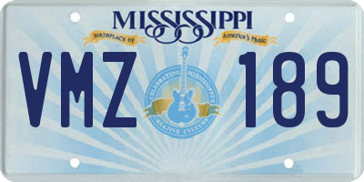 MS license plate VMZ189