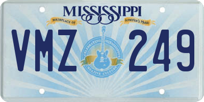 MS license plate VMZ249