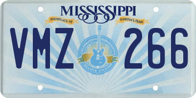 MS license plate VMZ266