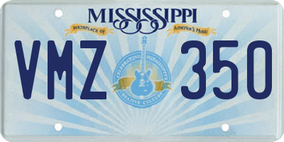 MS license plate VMZ350