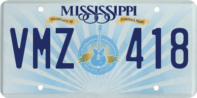 MS license plate VMZ418