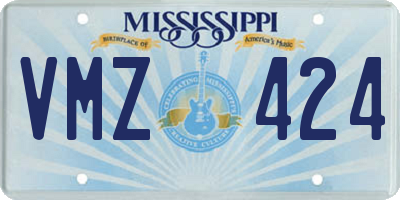 MS license plate VMZ424