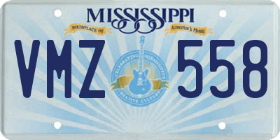 MS license plate VMZ558