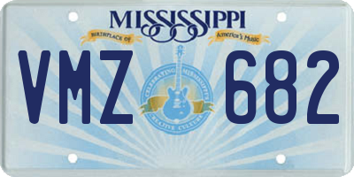 MS license plate VMZ682