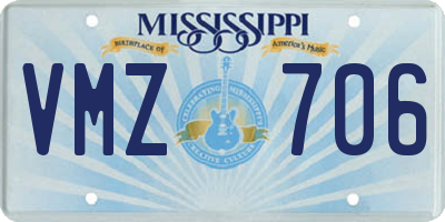 MS license plate VMZ706