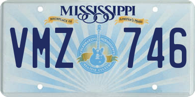 MS license plate VMZ746