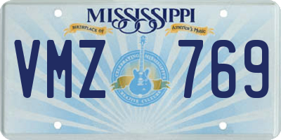 MS license plate VMZ769