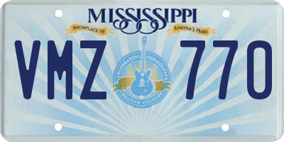 MS license plate VMZ770