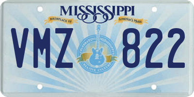 MS license plate VMZ822