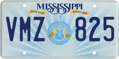 MS license plate VMZ825